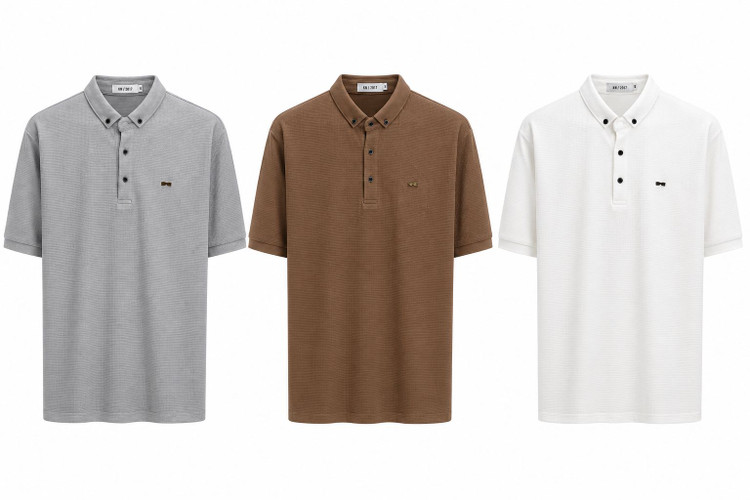 پلوشرت مردانه پارچه کنفی – یقه دکمهدار Men's polo shirt