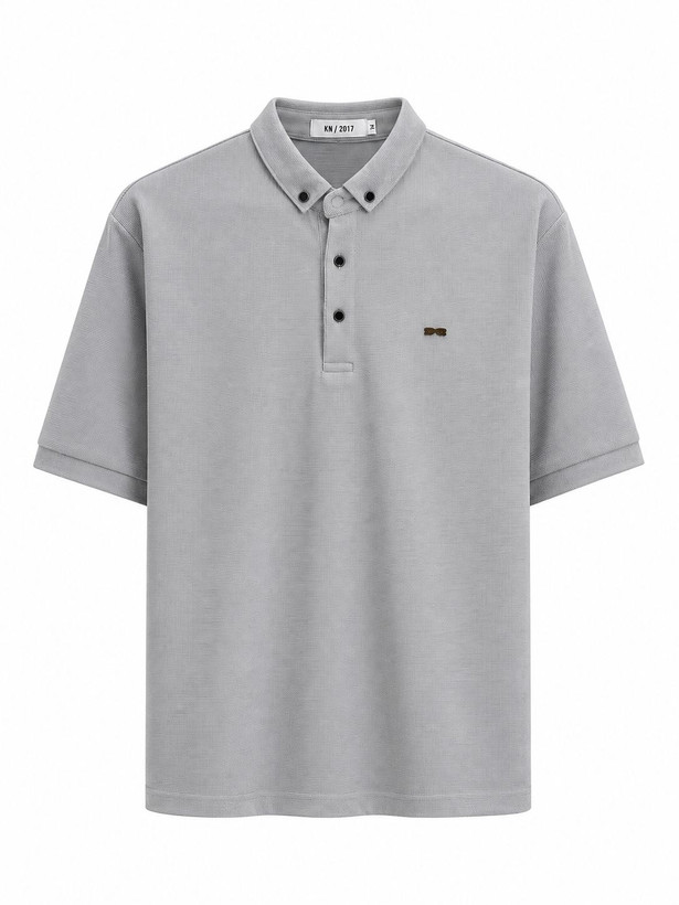 پلوشرت مردانه پارچه کنفی – یقه دکمهدار Men's polo shirt