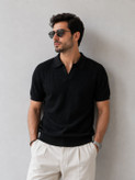 پلوشرت بافت وارداتی مردانه گرم بالا Woven polo shirt