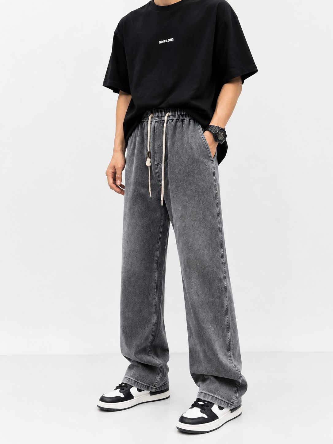شلوار بگ جین وارداتی مدل کمرکش Baggy jeans