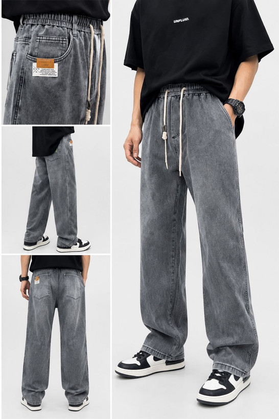 شلوار بگ جین وارداتی مدل کمرکش Baggy jeans